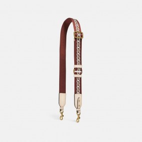 Coach Outlet Strap With Chain Stripe Ivory C3619