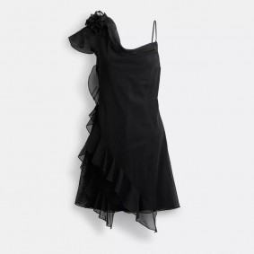 Coach Outlet Mini Tulle Dress Black CN451