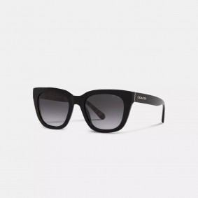 Coach Outlet Legacy Stripe Square Sunglasses Black C3449