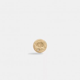 Coach Outlet 14 K Gold Coin Single Stud Earring Gold CO280