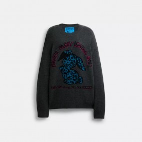 Coach Outlet The Lil Nas X Drop Bunny Sweater Black CQ069