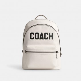 Coach Outlet Charter Backpack With Coach Graphic Chalk Multi CP123