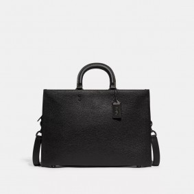 Coach Outlet Rogue Brief In Regenerative Leather Black CD789