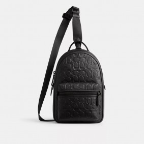 Coach Outlet Charter Pack In Signature Leather Black CP116