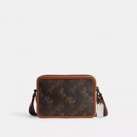 Coach Outlet Charter Crossbody 24 With Large Horse And Carriage Print Truffle Burnished Amber CM382
