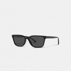 Coach Outlet Signature Workmark Square Sunglasses Black C6196