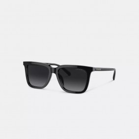 Coach Outlet Retro Square Sunglasses Black CL916