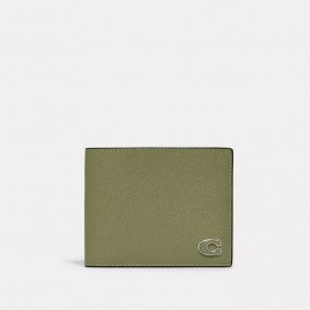 Coach Outlet 3 In 1 Wallet With Signature Canvas Interior Moss CJ880