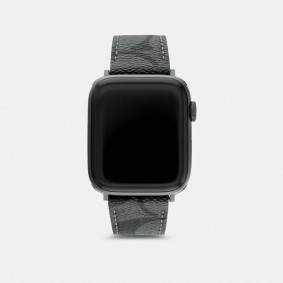 Coach Outlet Apple Watch® Strap 42 Mm And 44 Mm Black CA975