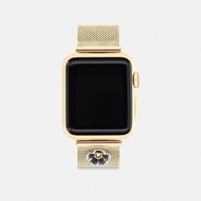 Coach Outlet Apple Watch® Strap 38 Mm 40 Mm And 41 Mm Gold CL242