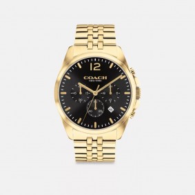 Coach Outlet Greyson Watch 43 Mm Gold CO221