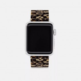 Coach Outlet Apple Watch® Strap 38 Mm 40 Mm And 41 Mm Signature Tortoise CO217