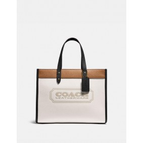 Coach FIELD TOTE 30 IN COLORBLOCK WITH COACH BADGE C0777 B4CAH