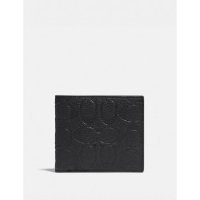 Coach COIN WALLET IN SIGNATURE LEATHER C1232 BLK