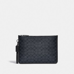 Coach CHARTER POUCH IN SIGNATURE CANVAS C2605 CHR