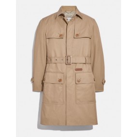 Coach TRENCH IN ORGANIC COTTON AND RECYCLED POLYESTER C3433 KHA