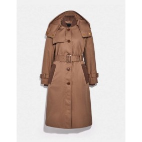 Coach HOODED TRENCH C5500 BRN