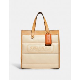 Coach FIELD TOTE WITH COLORBLOCK QUILTING AND COACH BADGE C6847 B4/IO