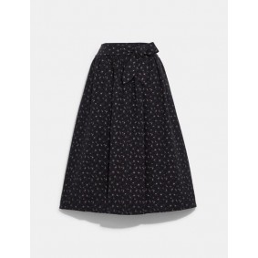 Coach QUILTED DIRNDL SKIRT IN ORGANIC COTTON C7908 TP8