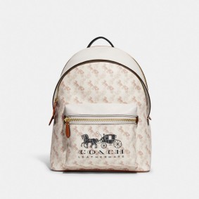 Coach CHARTER BACKPACK WITH HORSE AND CARRIAGE PRINT C8474 B4TXF