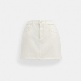 COACH Denim Skirt CJ367 White